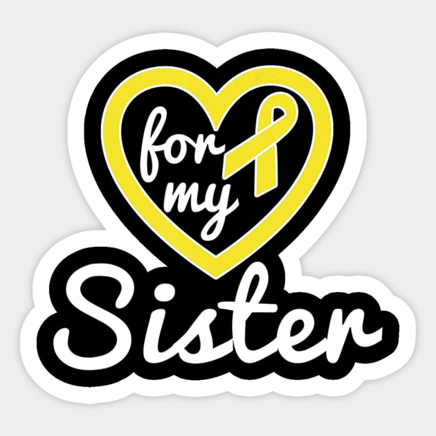 Sarcoma Cancer Shirt for Sister Ribbon Awareness Products Sticker by ChristianCrecenzio